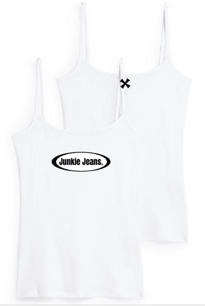Oval Logo Tank - Junkie Jeans.